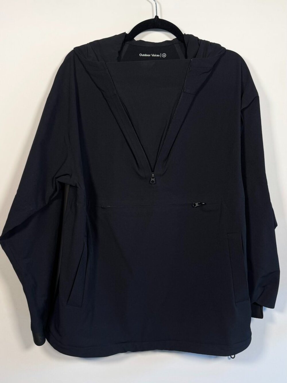 Outdoor Voices Black Half-Zip Hooded Pullover
